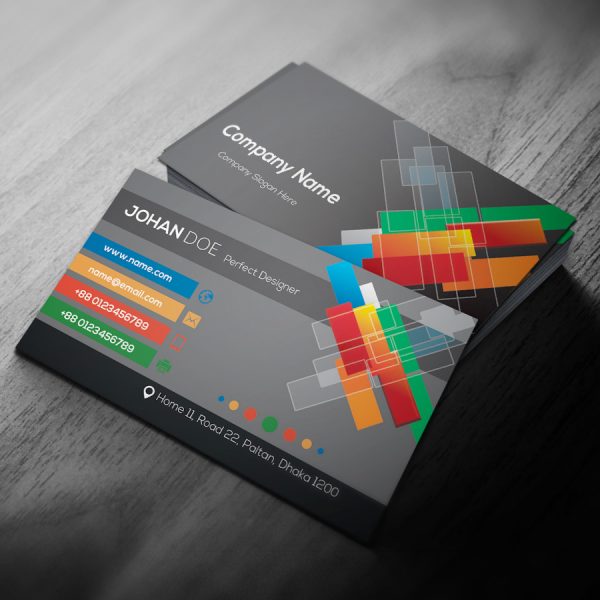 colorful business card design