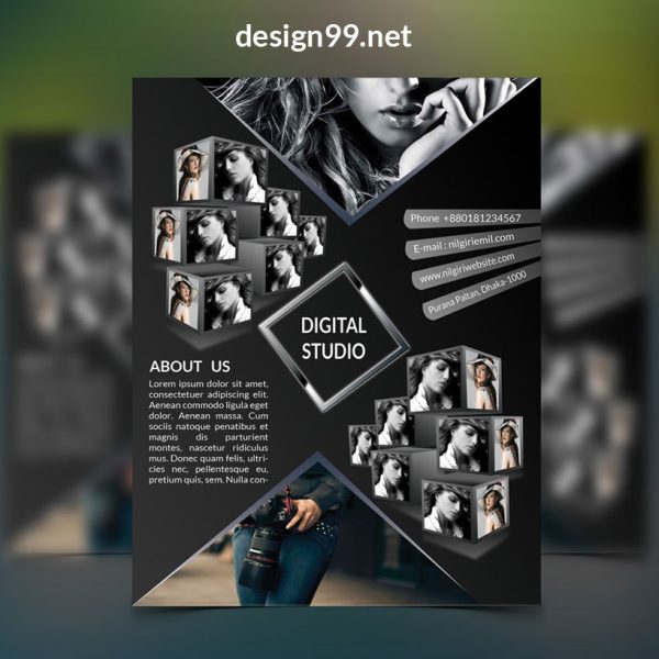 Photo Studio Flyer Design, Photography Flyer, Studio Flyer