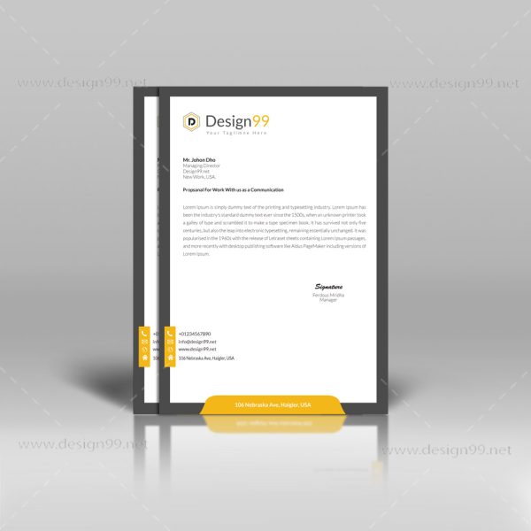 letterhead pad, letterhead pad design, business pad, advice pad